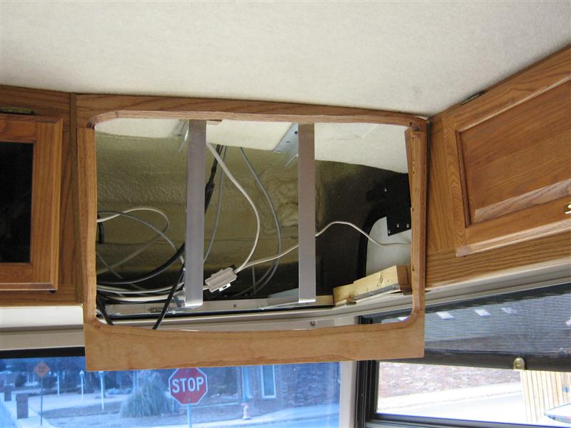 Brackets with TV Frame installed